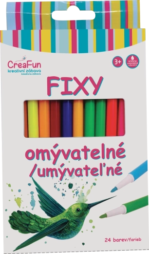 Uitwasbare stiften CREAFUN 24 kleuren