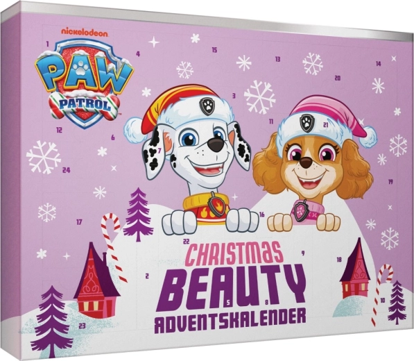 Roze kinderbeauty-adventskalender Paw Patrol