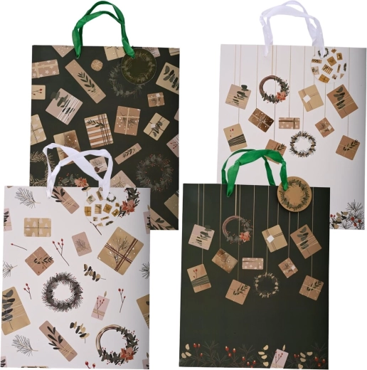 Kerstcadeautas 26 × 10 × 32 cm (4 motieven)