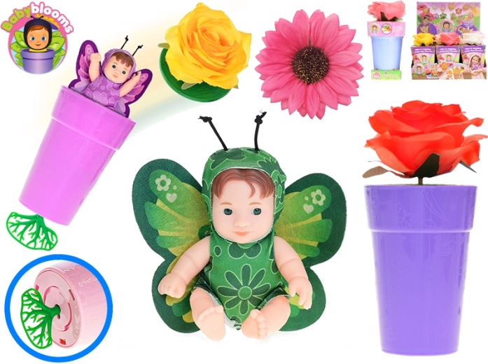 Pop Miminko Babyblooms in bloempot met armband, 12,5 cm