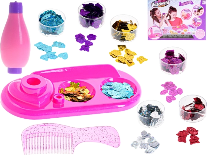 Creatieve set voor haarversiering in doos