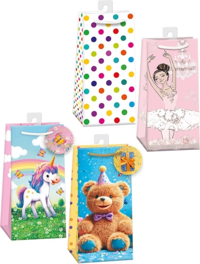 Papieren cadeautasje Argus 10 × 22 × 6 cm, verschillende motieven - 1 stuk