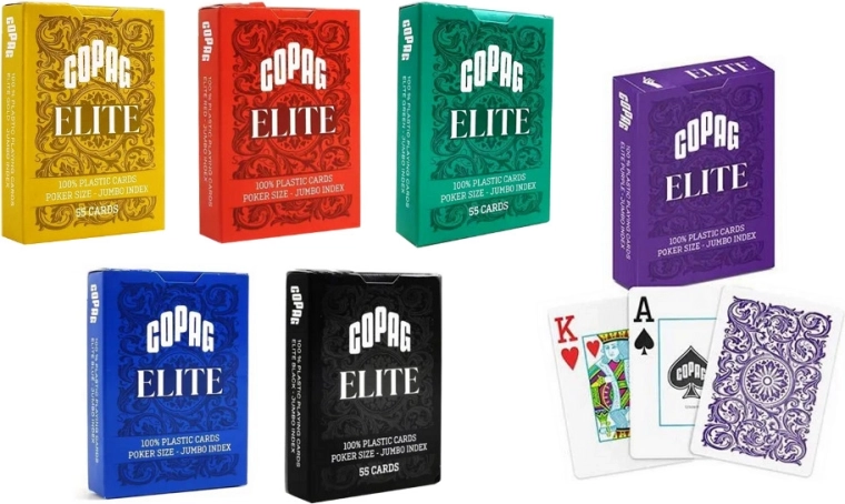 COPAG Elite speelkaarten Jumbo Face (mix kleuren)