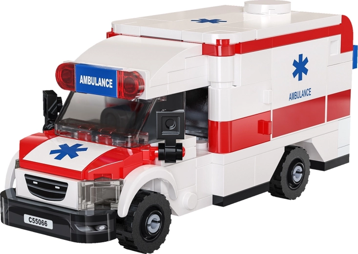 Realistische ambulance op raceonderstel