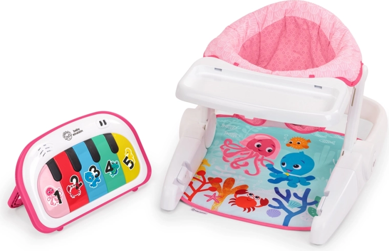Baby Einstein interactieve zitstoel 4-in-1 Tappin' Tunes Learn-to-Sit roze