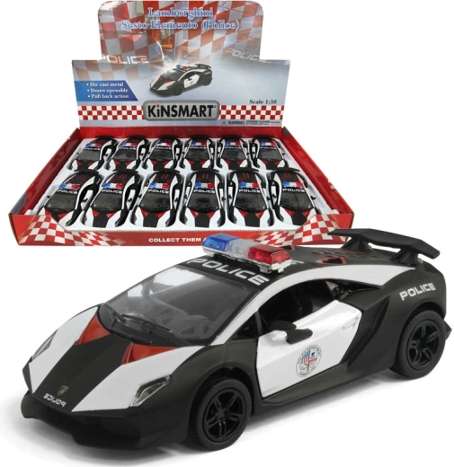 Metalen automodel Lamborghini Sesto Elemento Police 1:38