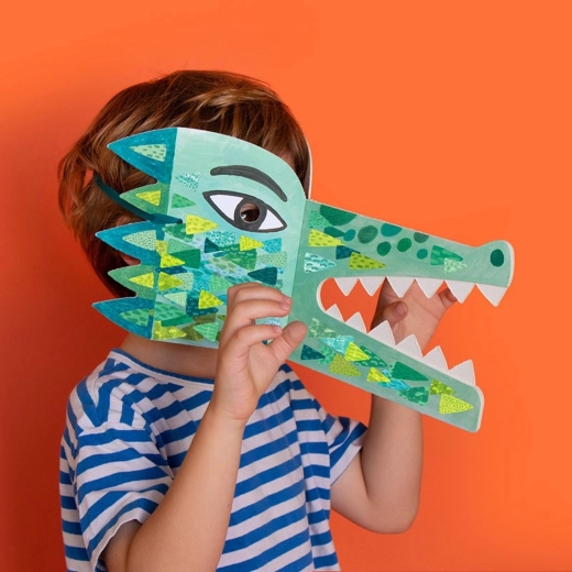 Londji masker met stickers Be Wild! krokodil