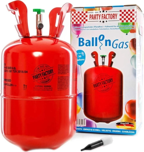 Wegwerpfles met helium 200 l voor het vullen van ballonnen