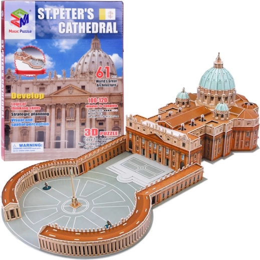 3D puzzel van de Sint-Pietersbasiliek in Vaticaanstad