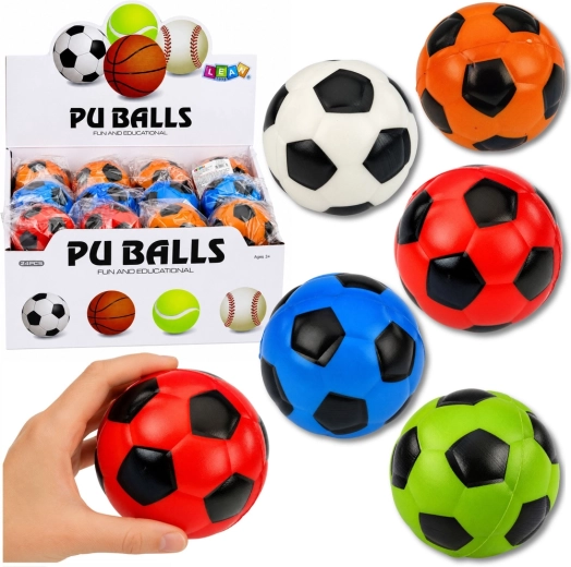 Foam bal om te gooien en vangen in voetbaldesign 6 cm