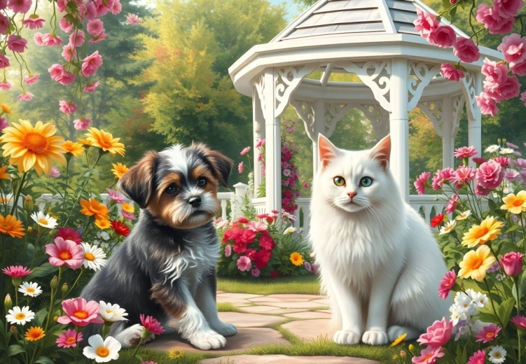 Bluebird puzzel Metgezellen in de tuin 1000 stukjes