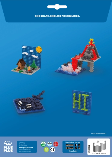 Plus-Plus onderplaten grijs en blauw