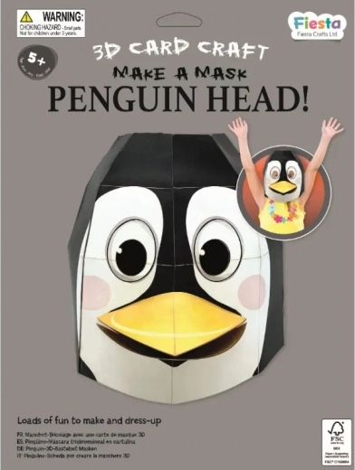 Fiesta Crafts Creatieve set 3D masker Pinguïn