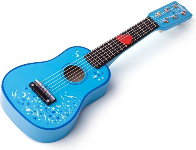 Houten kindergitaar Tidlo Star blauw
