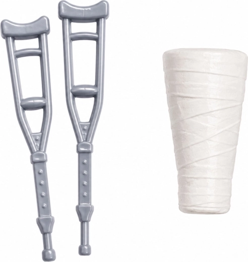 Medische accessoires: krukken en gips