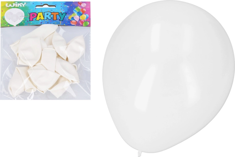 Witte opblaasbare ballon 30 cm - 10 stuks
