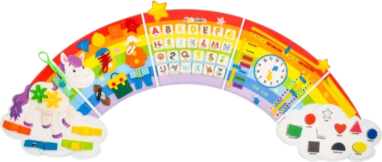 2Kids Toys zachte activity board regenboog met wolken - 1 stuk