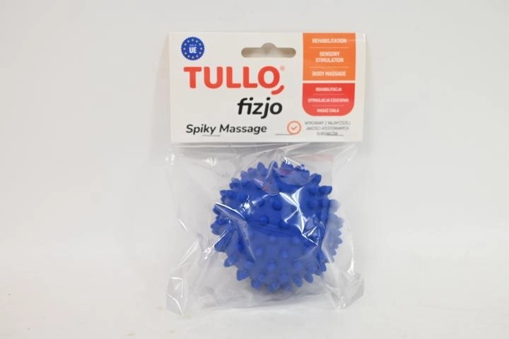 Fizjo revalidatie-massagebal met noppen 9 cm blauw - 1 stuk