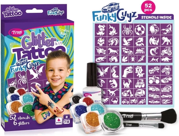 Set glinsterende tattoos FunkyGuyz