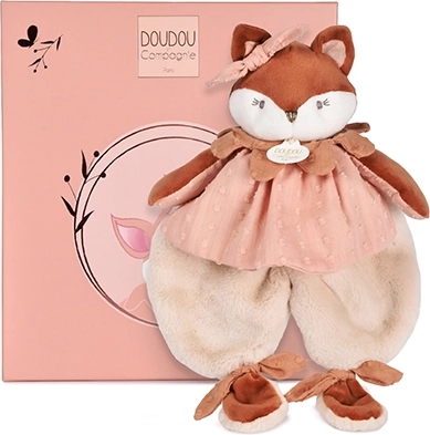 Doudou geschenkset pluche knuffeldoekje vos Mina 29 cm