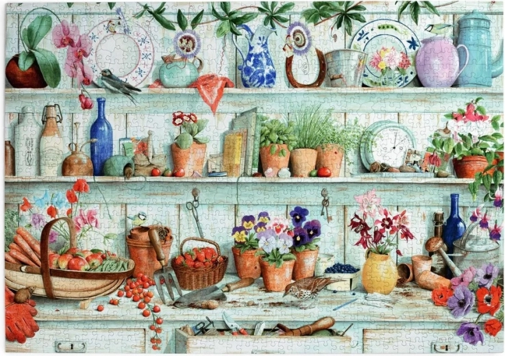 House of Puzzles Tuinhoekje puzzel met 1000 stukjes