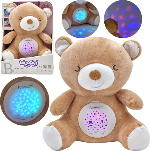 Woopie Baby pluche beertje met projector en slaapliedjes 2-in-1