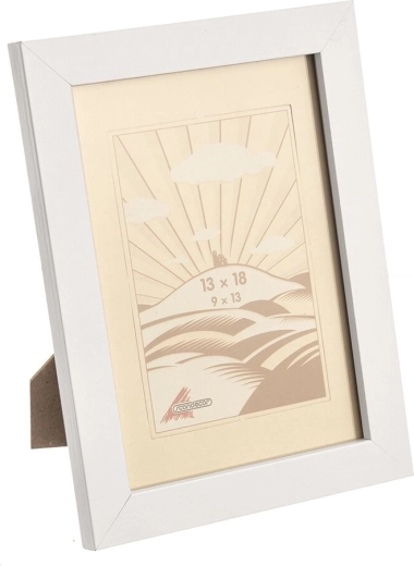 Witte houten fotolijst 13 × 18 cm