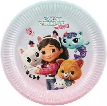 Papieren bordjes Gabby's Poppenhuis 23 cm (6 stuks)