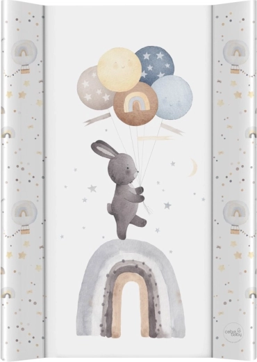 Ceba Baby aankleedkussen met harde plaat 50 × 70 cm Basic Rainbow Walk