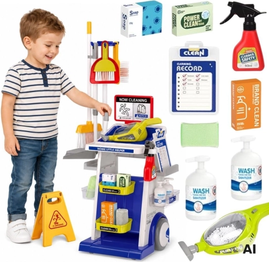 Woopie kinder-schoonmaakkar met stofzuiger en accessoires XXL (22 onderdelen)