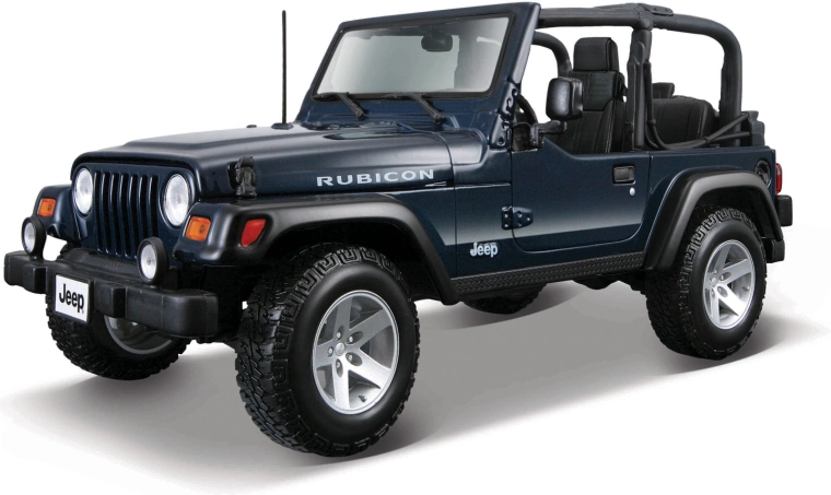 Maisto Jeep Wrangler Rubicon automodel 1:18 metaal metallic blauw