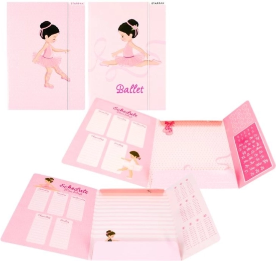 Schriftomslagen A4 met elastiek ballerina - 1 stuk