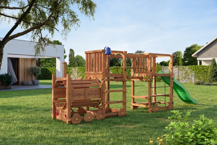 Touwbrug en klimnet voor vaardigheidsontwikkeling