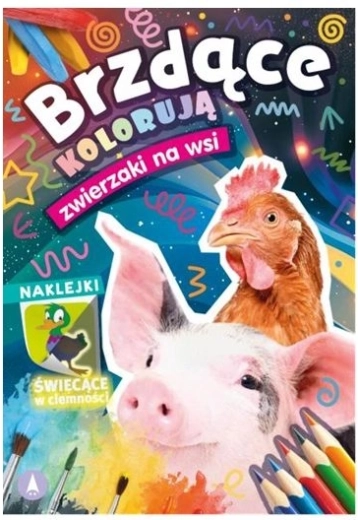 Kleurboek met stickers – Boerderijdieren (lichten op in het donker)