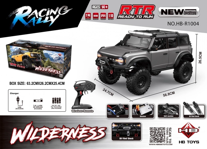 RC auto Wilderness 1:10 grijs