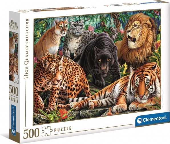 Clementoni puzzel 500 stukjes – wilde katten