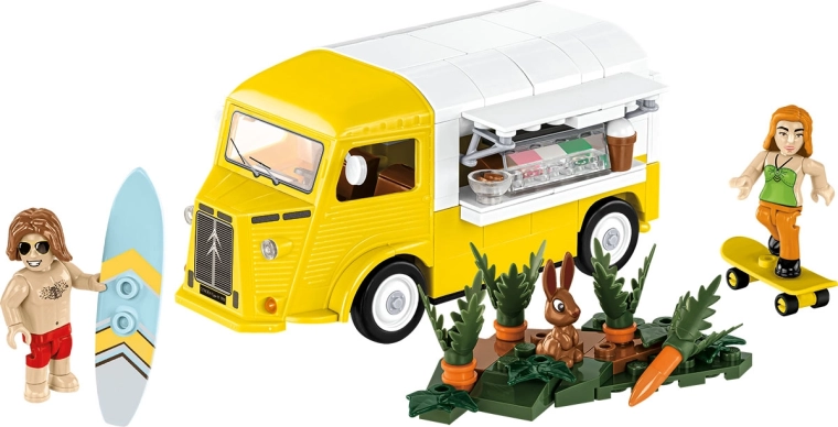 Mobiele ijssalon in retrostijl