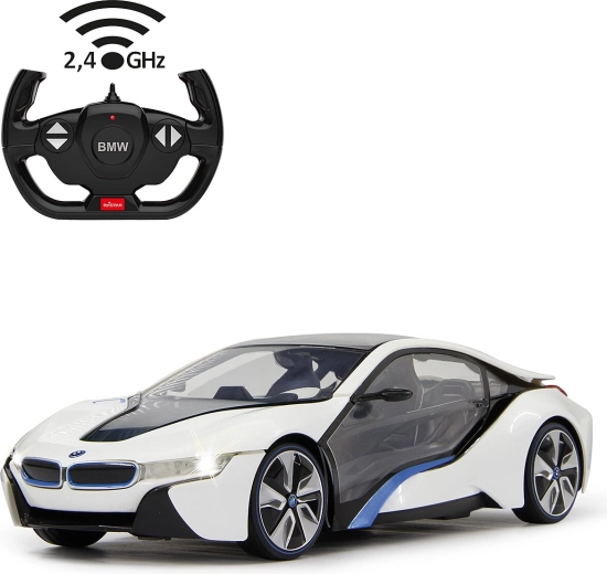 RC-auto BMW i8 wit 1:14 met 2,4GHz-afstandsbediening