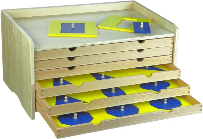 Montessori geometrisch ladekastje