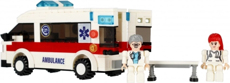 Speelscenario’s met minifiguren en brancard