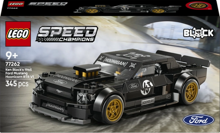 345 onderdelen en een minifiguur van Ken Block
