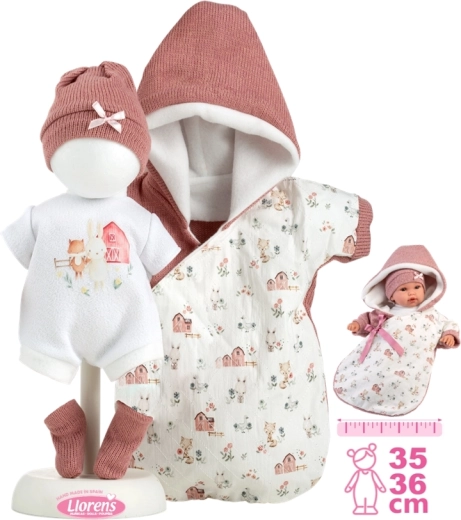 Llorens outfit voor New Born-pop 35–36 cm met accessoires