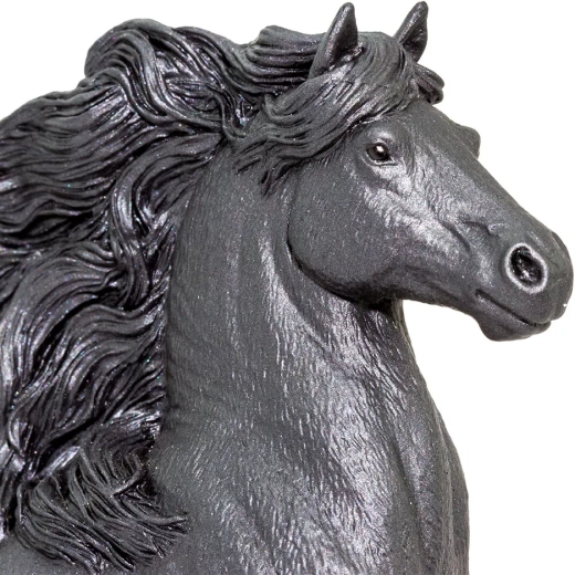 Realistische details van het Friese paard