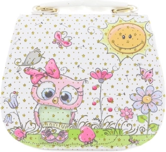 Kinderhandtas met uiltje wit