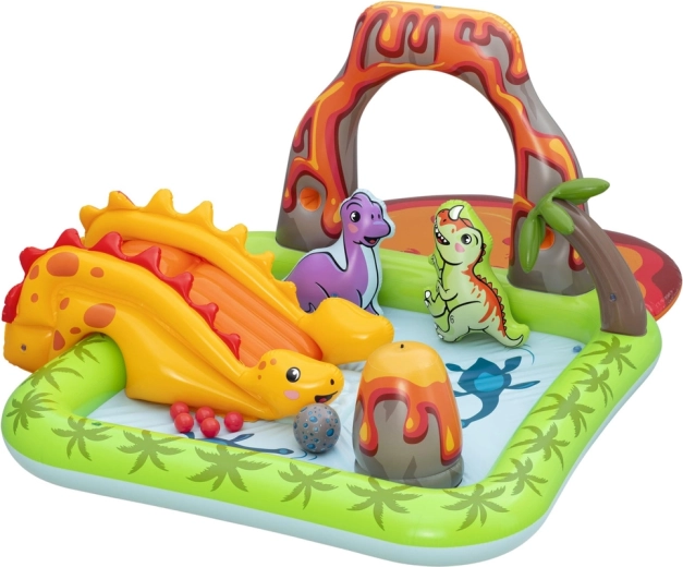Dino-waterwereld met glijbaan