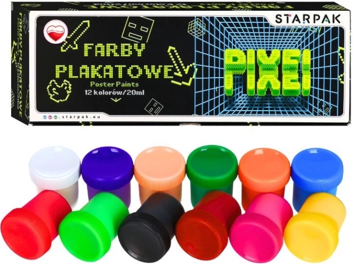 Plakkaatverf Game Pixel 12 kleuren