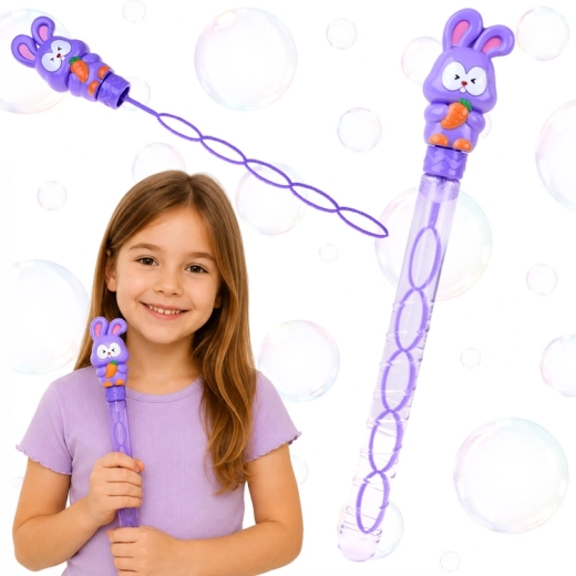 Kinderzeepbellen met konijntje en lange stok - 1 stuk