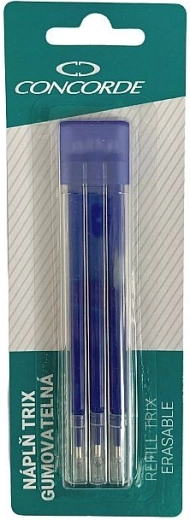 Navullingen voor uitwisbare pen CONCORDE TRIX 0,7 mm, blauw, 3 stuks