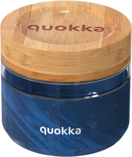 Glazen bewaarbak voor voedsel Quokka deli wood grain 500 ml