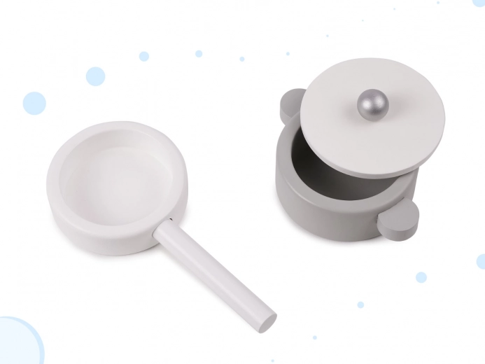 Rijke set accessoires van duurzaam hout